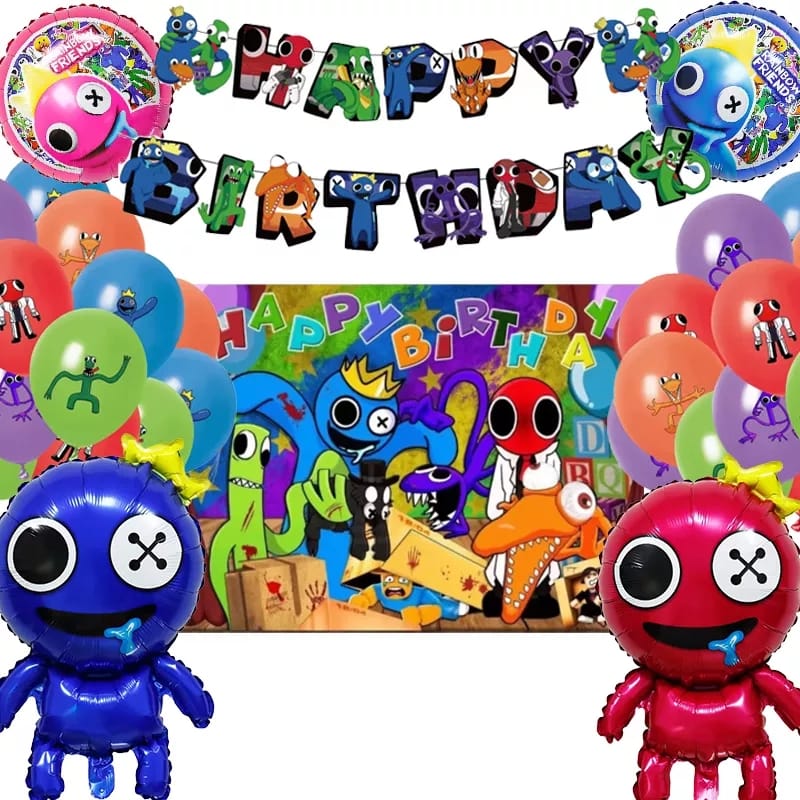 Set De Globos Bander N Mas Tel N Rainbow Friends Tu Fiesta A Un Click