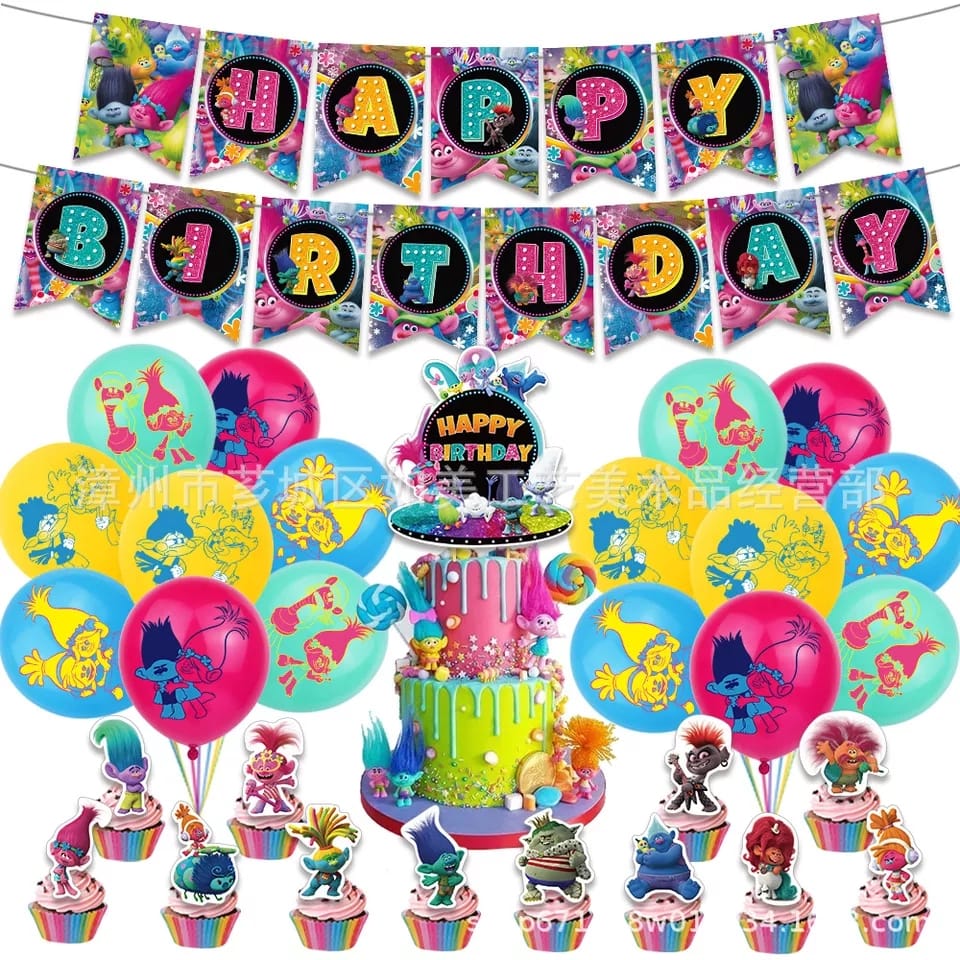 Set Decorativo Para Cumplea Os Trolls Tu Fiesta A Un Click