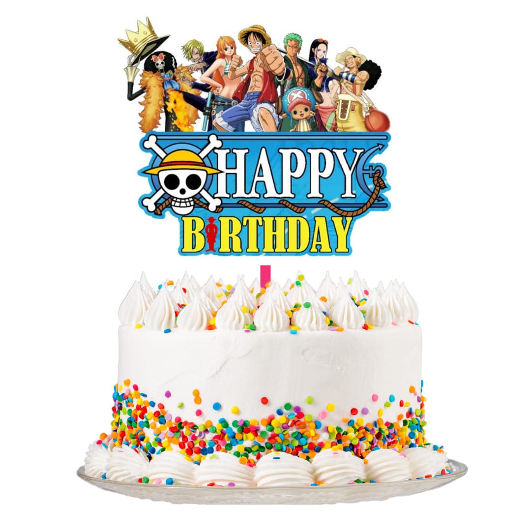 Topper Para Torta De Cumplea O One Piece Modelo Tu Fiesta A Un Click