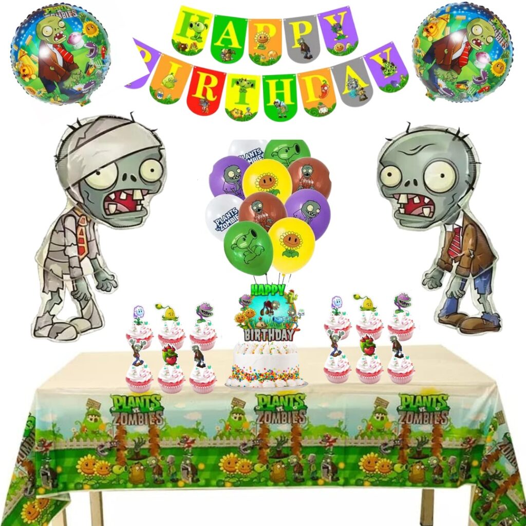 Set Globos Decorativos Mantel Para Cumplea Os Plantas Vs Zombies Tu