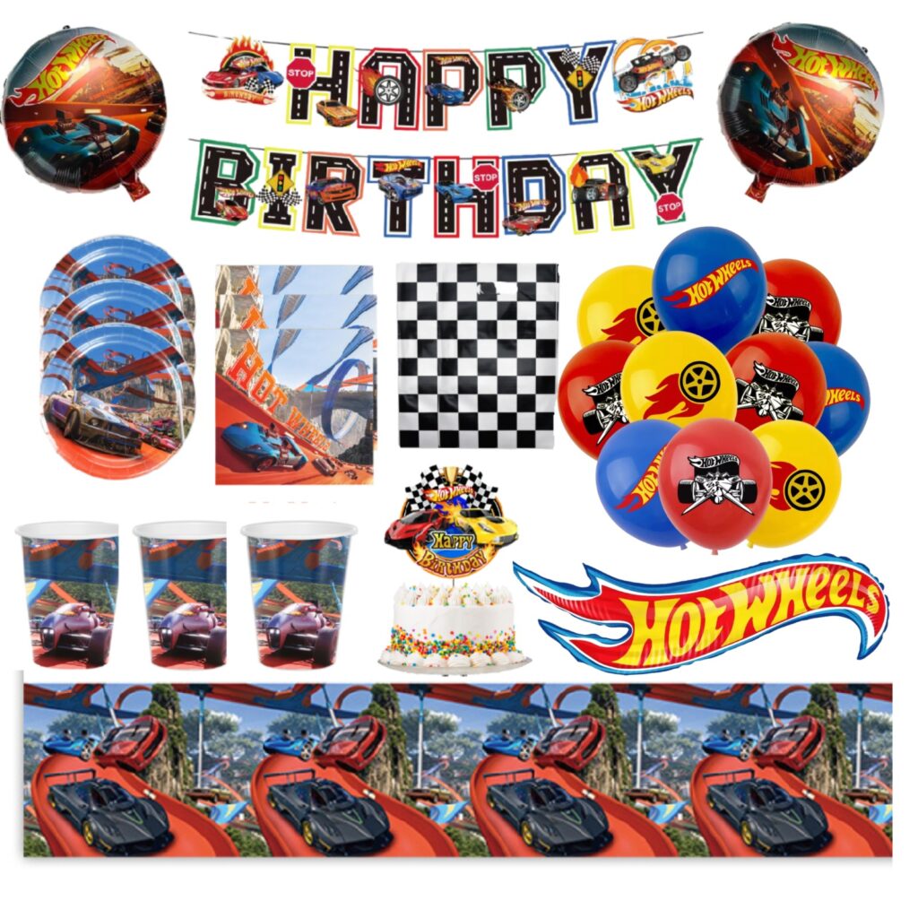 Set Globos Cotill N Hotwheels Tu Fiesta A Un Click