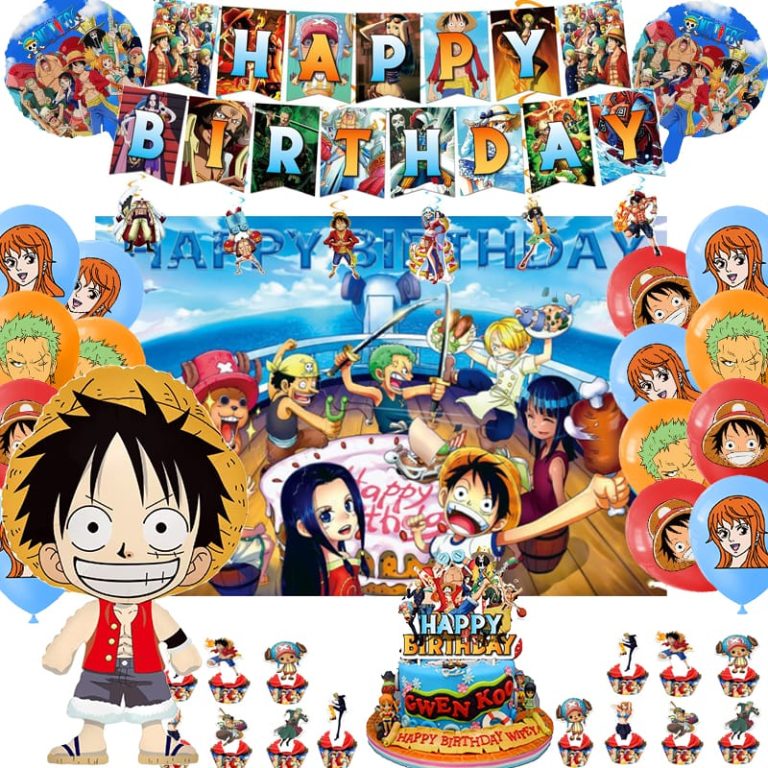 Set Decorativo Fondo Telón Cumpleaños One Piece Tu Fiesta a un Click