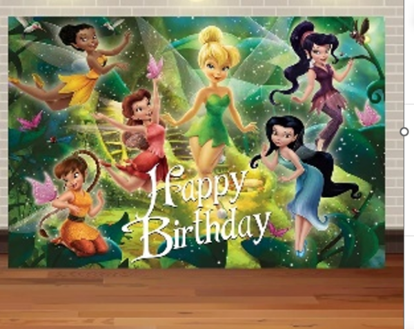 Fondo telón para decoración y fotografía Tinkerbell Disney 150X100cm