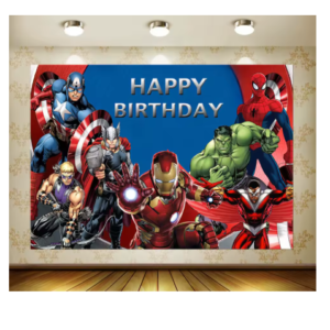 Fondo Telón Decorativo Superheroes