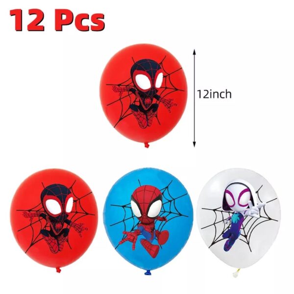 Pack 12 Globos látex Spidey - Imagen 2