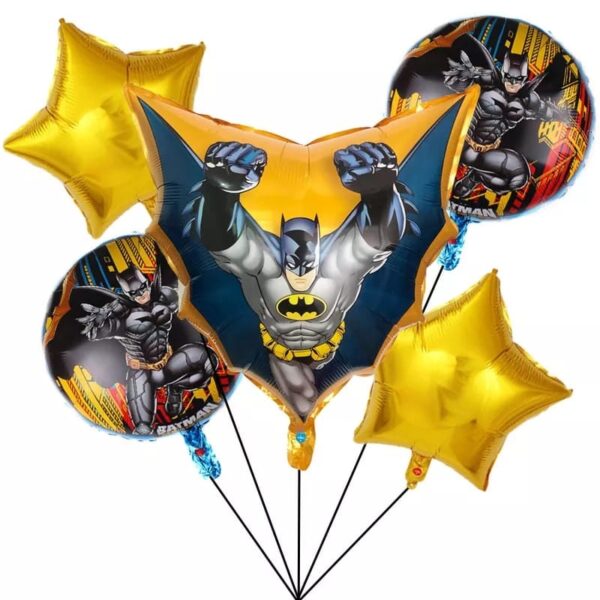 Set Globos Aluminio Batman 5pzas