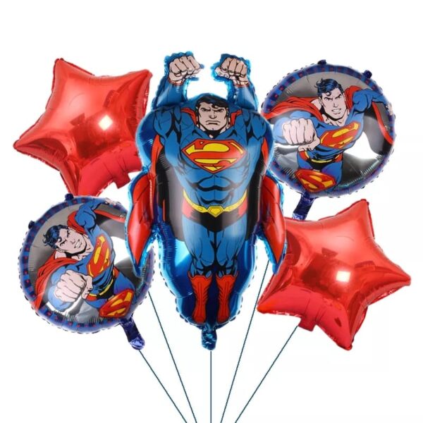 Set Globos Aluminio Superman 5pzas (Superheroes)