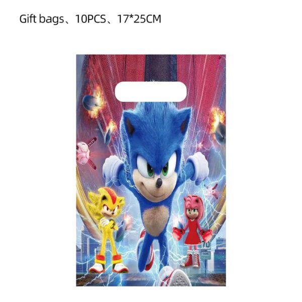 Bolsas Dulceras 10 Unidades para Cumpleaños Sonic (Mod2)