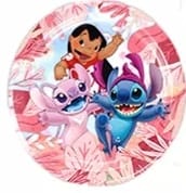 Pack 10 platos Lilo & Stich (Rosa)