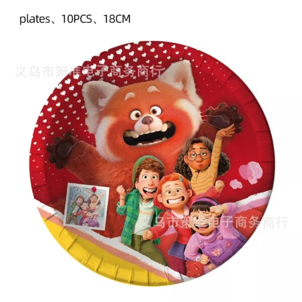 Platos Decorativos 10 Unidades para Cumpleaños Turning  Red