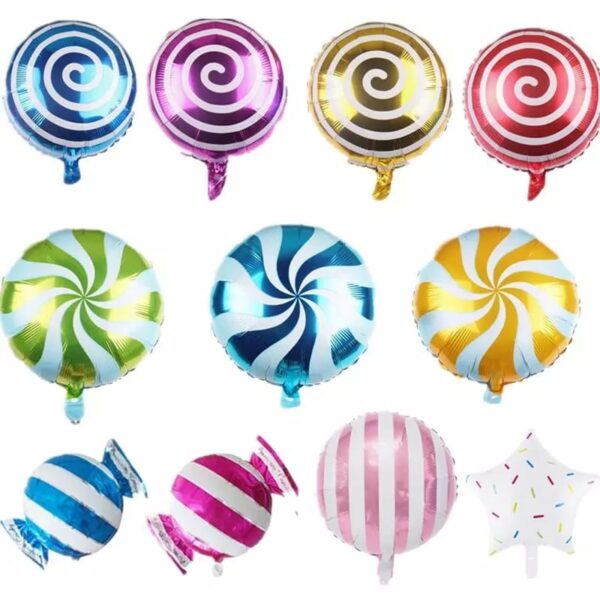 Set Globos Aluminio Caramelos Piruletas 11pzas – Tu Fiesta a un Click