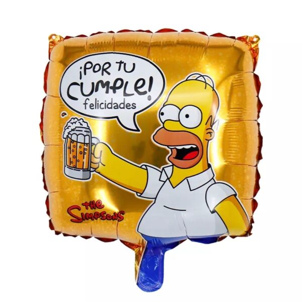 Globo Aluminio cuadrado Homero Simpson