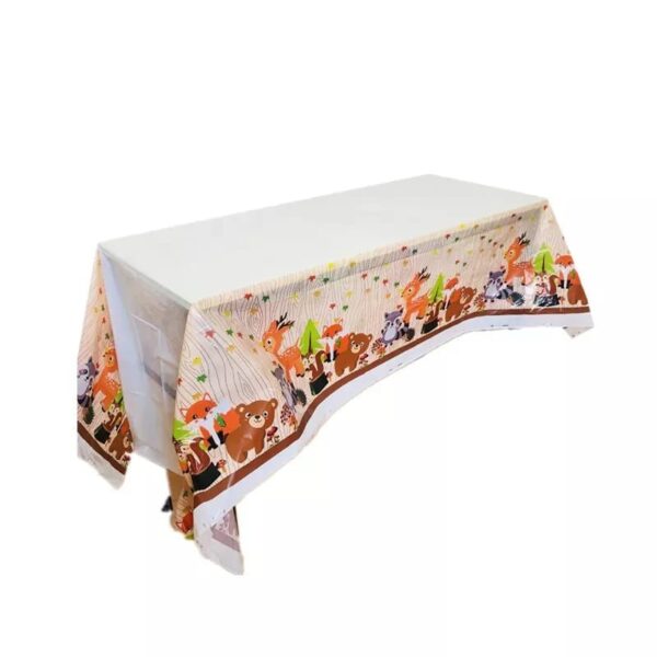 Mantel decorativo para cumpleaños animales del bosque