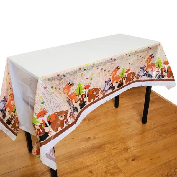 Mantel decorativo para cumpleaños animales del bosque - Imagen 5