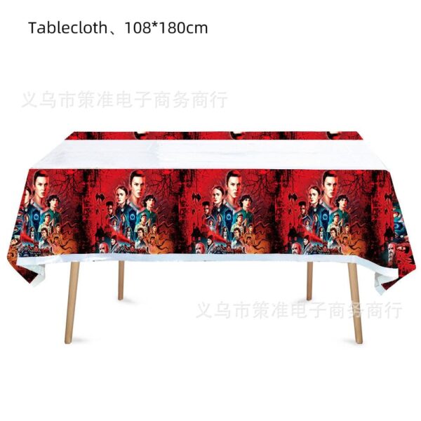 Mantel Decorativo para Cumpleaños Stranger Things (Rojo)