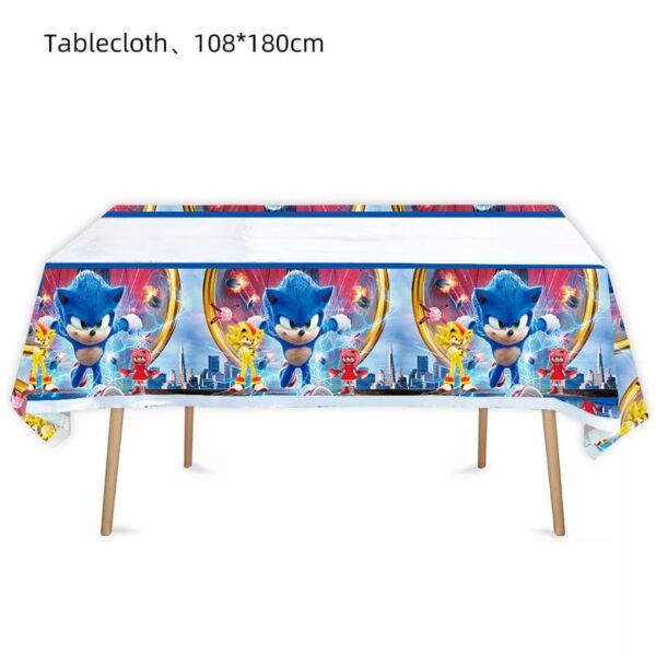 Mantel Decorativo para Cumpleaños Sonic