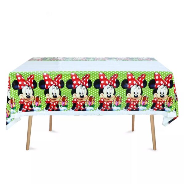 Mantel Decorativo para Cumpleaños Minnie Mouse (Roja)