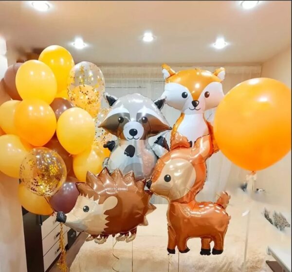 Set de globos Animales del Bosque 4 pzas
