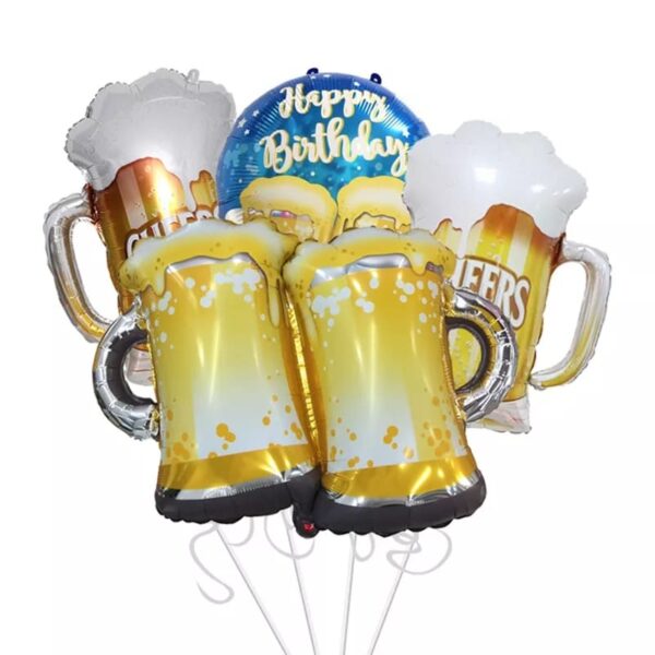 Set de globos aluminio Cerveza mas globo Homero - Imagen 5