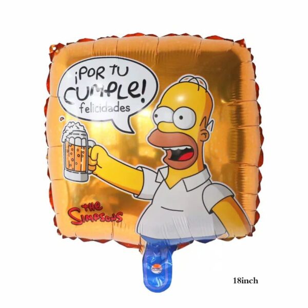 Set de globos aluminio Cerveza mas globo Homero - Imagen 2