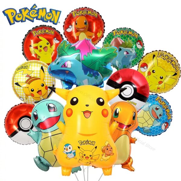 Set de globos aluminio Pokémon 12 und