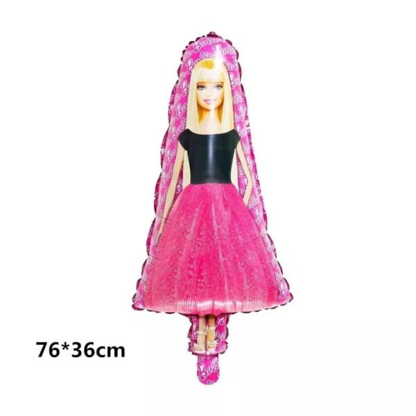 Set de globos aluminio mas látex Barbie - Imagen 3