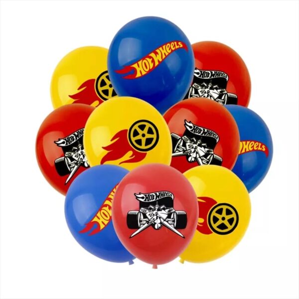Pack 12 Globos Látex HotWheels
