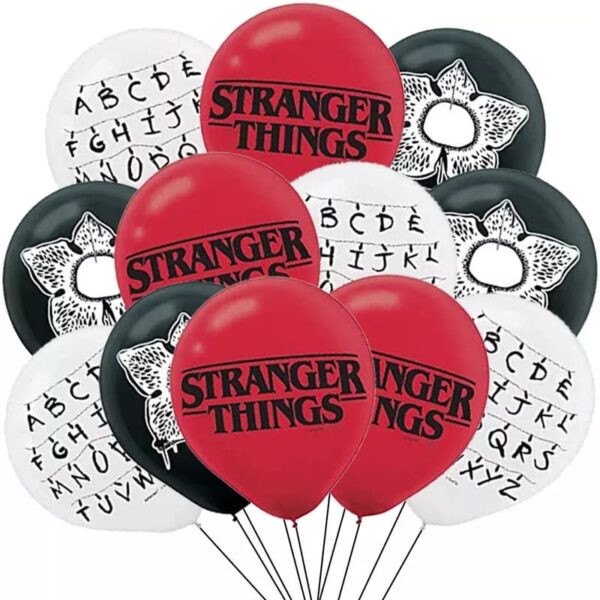 Pack 12 Globos Látex Stranger Things mod 1