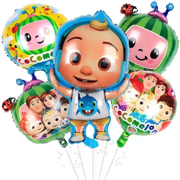 Set Globos Aluminio Cocomelon 5pzas