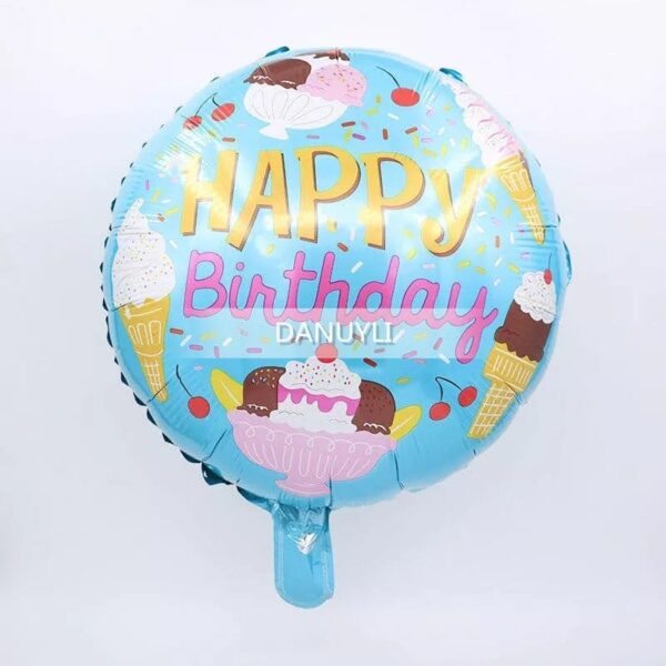 Set Globos Aluminio Pastelito, Donas y Helado 5pzas - Imagen 3