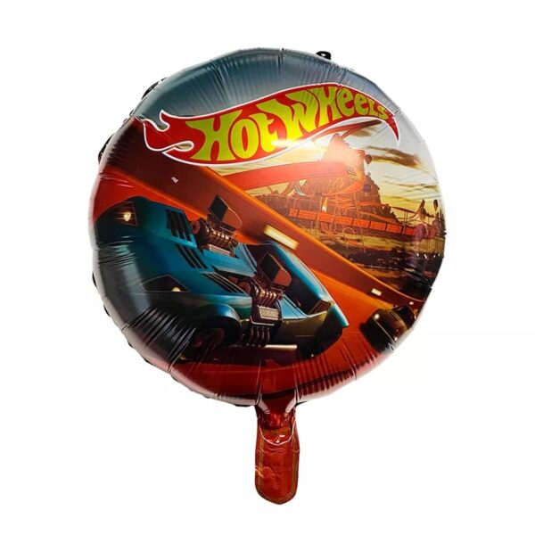 Set Globos Aluminio+Latex HotWheels (azul) - Imagen 3