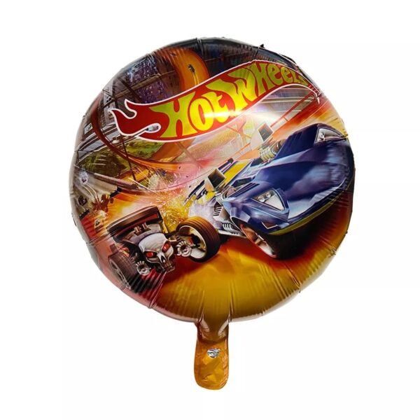 Set Globos Aluminio+Latex HotWheels (azul) - Imagen 2