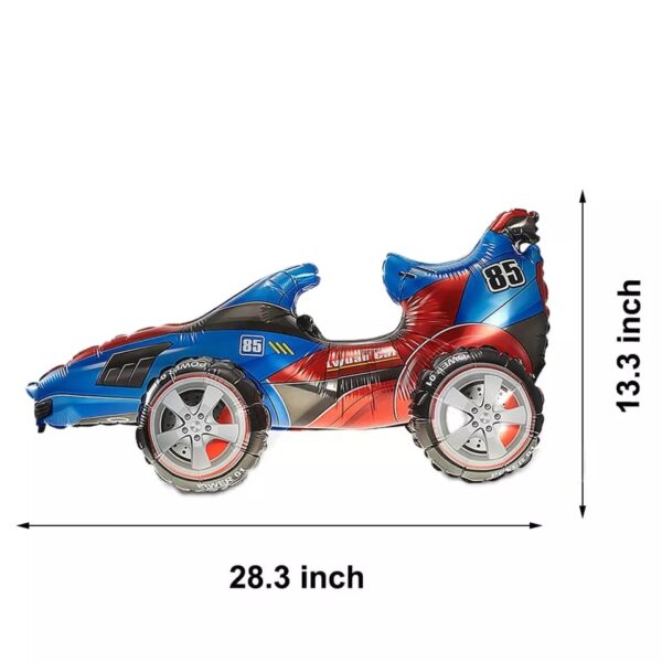 Set Globos Aluminio+Latex HotWheels (azul) - Imagen 4
