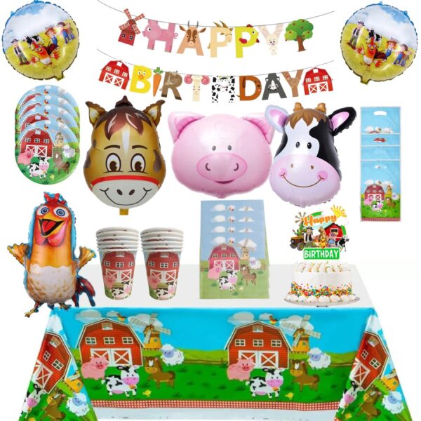 Set Cotillon para Cumpleaños Animales de la Granja