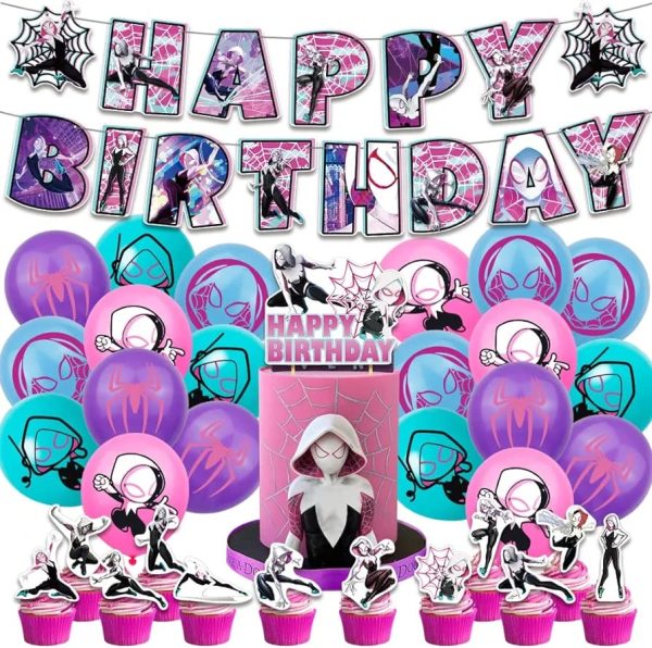 Set Decorativo Cumpleaños Gwen Stacy (Spiderman)