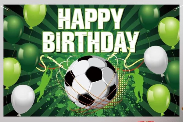 Fondo telón decorativo para cumpleaños y fotografía Futbol 150cm x 100cm