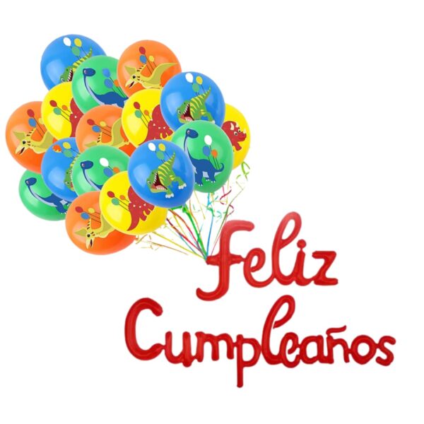 Globos latex Cumpleaños Dinosaurios