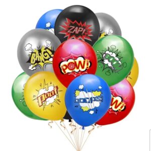 Pack 12 Globos Látex Super Heroes