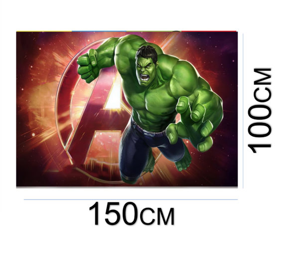 Fondo telón para decoración y fotografía Hulk superheroe 150x100cm - Imagen 2