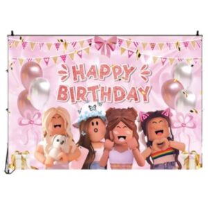 Fondo telón Decorativo Roblox niña