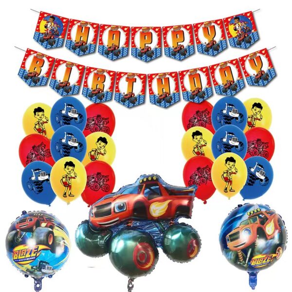 Set Globos y Banderin Blaze Machine