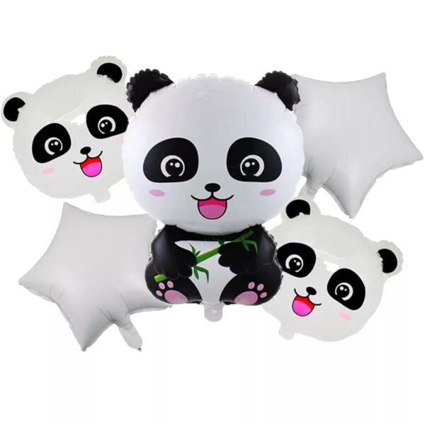 Set Globos Aluminio Oso Panda 5pzas