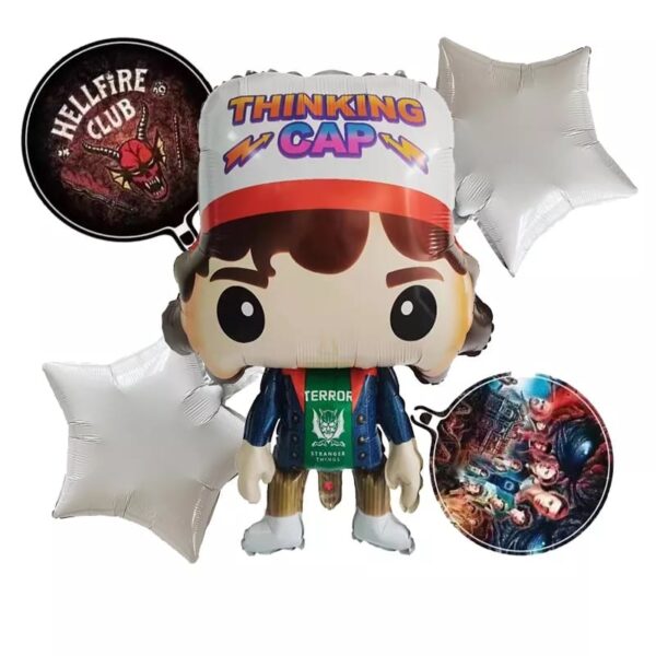 Set Globos Aluminio Stranger Things 5 Pzas (Dustin)