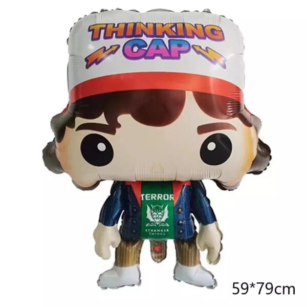 Set Globos Aluminio Stranger Things 5 Pzas (Dustin) - Imagen 2