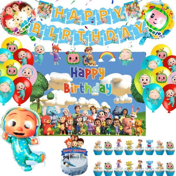 Set Decorativo con Telón de fondo Cocomelon