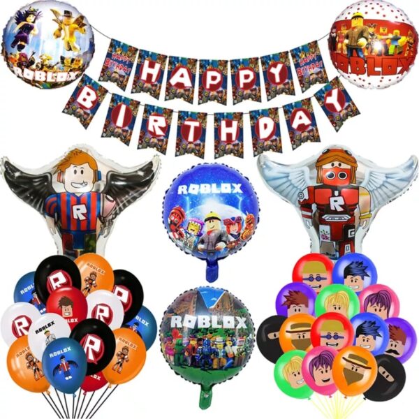 Set Globos con Banderin Roblox