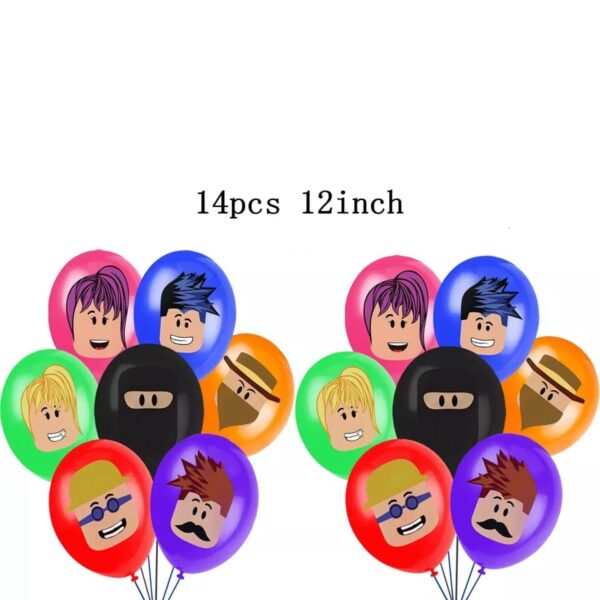 Set Globos con Banderin Roblox - Imagen 2
