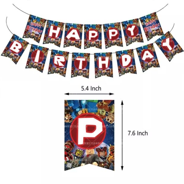 Set Globos con Banderin Roblox - Imagen 5