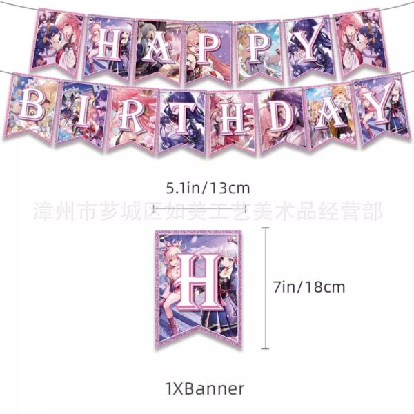 Set Decorativo para Cumpleaños Genshin Impact - Imagen 5