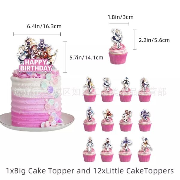 Set Decorativo para Cumpleaños Genshin Impact - Imagen 4